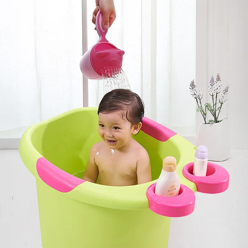 

Baby Cartoon Bath Caps Bathing Cup Baby Shampoo Cup Children Bathing Bailer Shower Spoons Child Washing Hair Cup Kids bath Tools