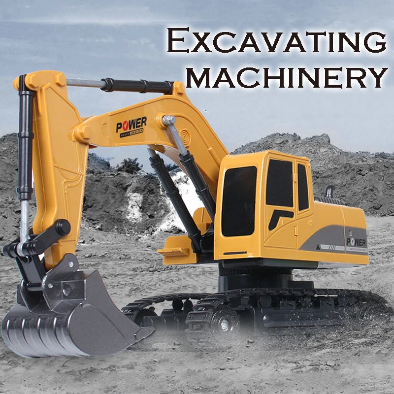 

Remote Control Excavator Alloy Rooter Truck Engineering Construction Environmental RC Truck Model Toy with Sound Light