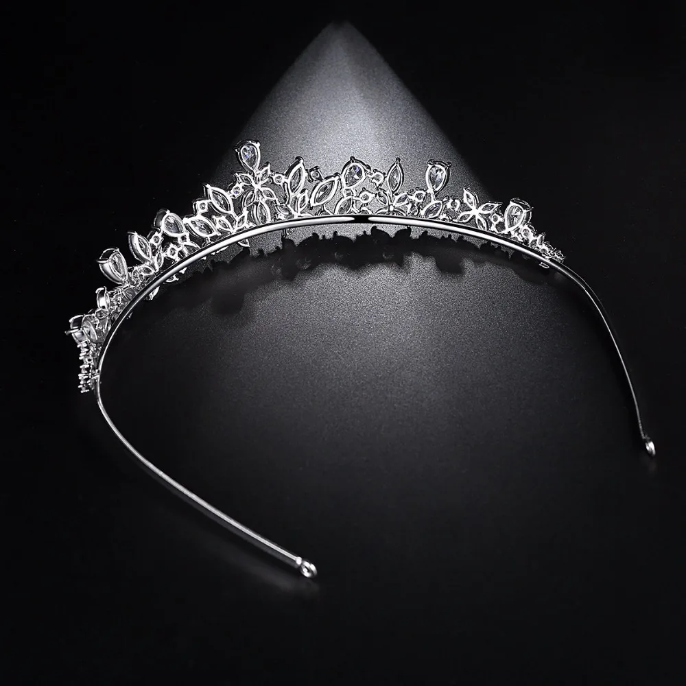 Новые роскошные свадебные кристалл тиара Коронки Принцесса Queen Pageant Ясно CZ