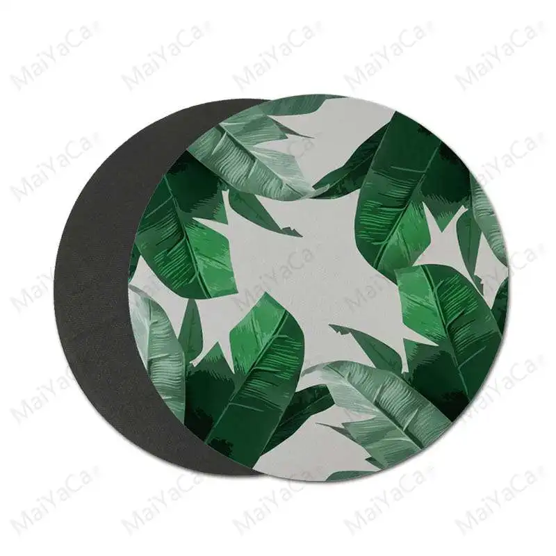 20x20 cm MaiYaCa тропическая Пальма маленький коврик для мыши PC компьютерный коврик 20x20 см 22x22 см диаметр круглый коврик для мыши - Цвет: 20x20 cm