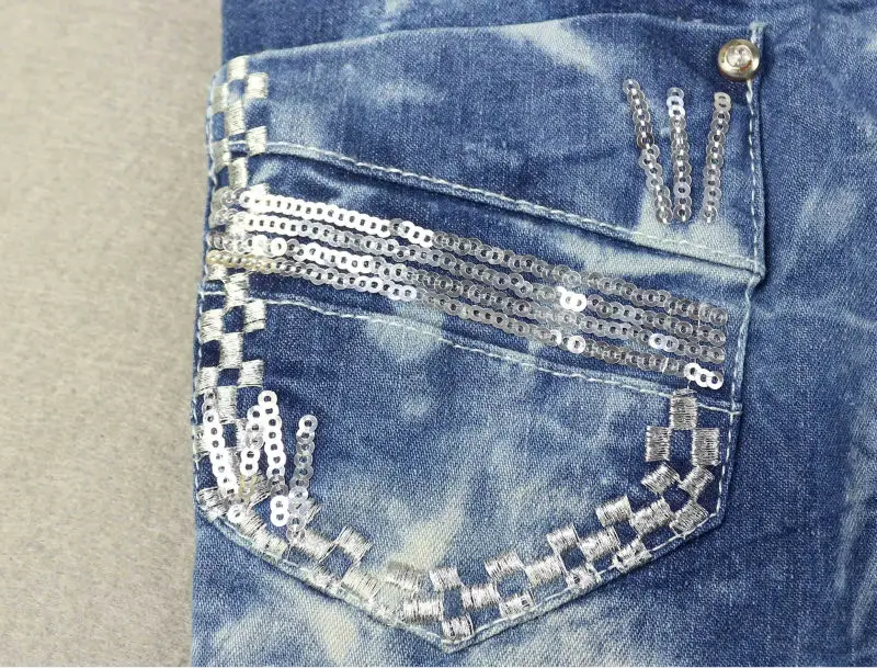 Girls cotton casual simple style regular denim jeans with pockets ezipper fly VOG-8267 | Мать и ребенок