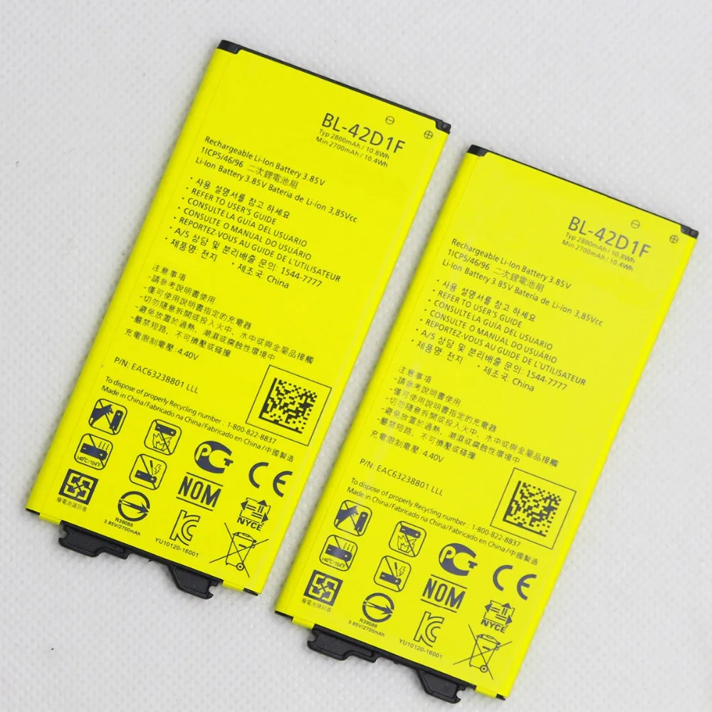 5 шт./лот Новая батарея для LG G5 VS987 US992 H820 H850 H868 H860 F700K 2800mAh BL 42D1F литиевая | Мобильные
