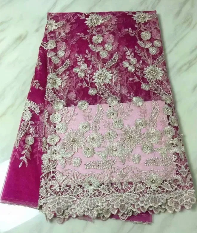 2019 последняя нигерийская Высококачественная расшитая золотым кружевом ткань