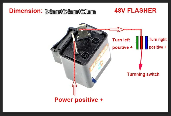 Универсальный Напряжение 12V 24V 36V 48V 60V Хвост светильник указатель поворота Задний