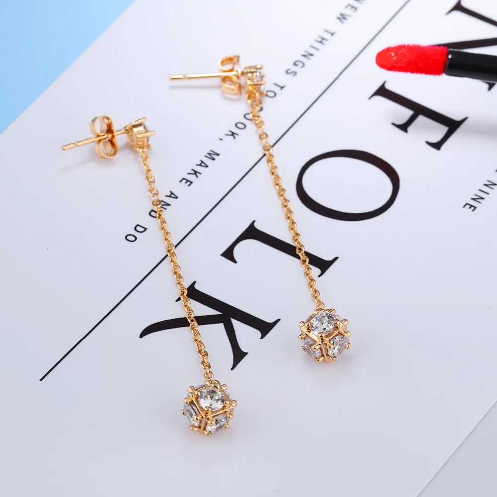 2018 г. модные брендовые Любовь золото Цвет длинная цепь Кристалл квадратный