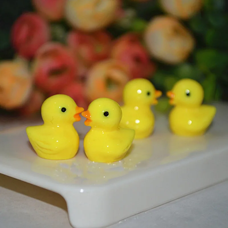 

6Pcs/Lot Yellow Duck Diy Lizun Slime charms Supplies Accessories For Slime Filler Miniature Resin Kids Polymer Plasticine Gift