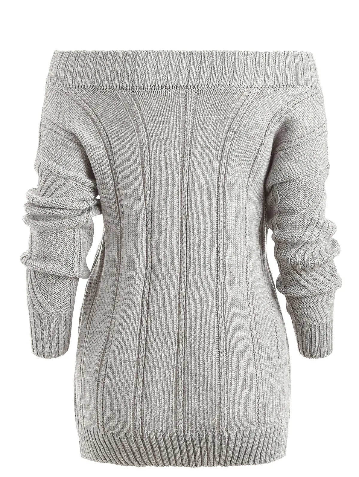 Kenancy женский геометрический свитер с открытыми плечами жаккардовый вязаный