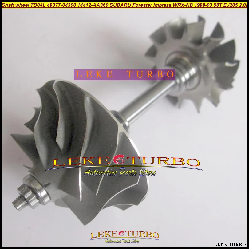 Турбо-ротор в сборе Турбинный вал TD04L 49377-04300 14412-AA360 для SUBARU Forester Impreza WRX-NB 98-03 58T EJ205