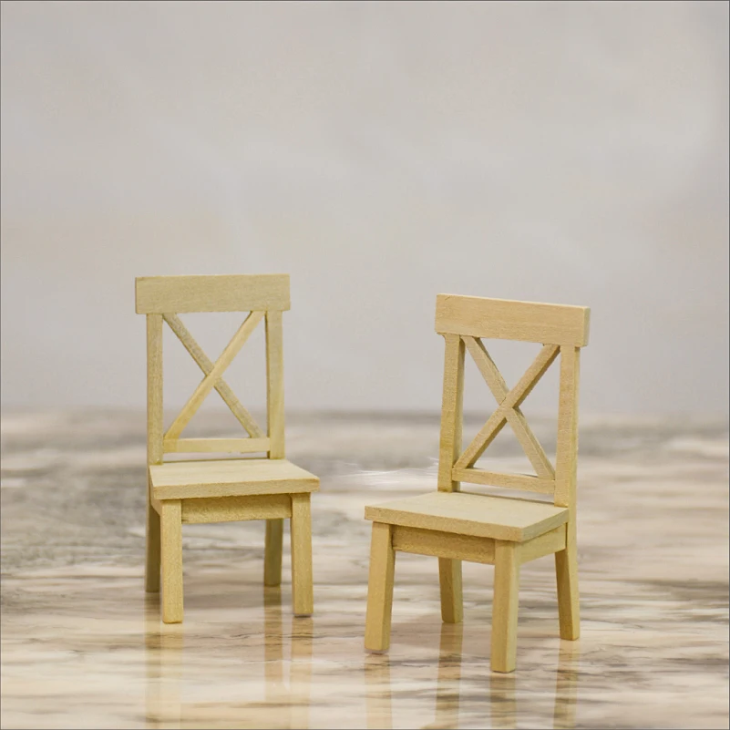 

G05-X5094 children baby gift Toy 1:12 Dollhouse mini Furniture Miniature DIY plain Single chair 1pcs