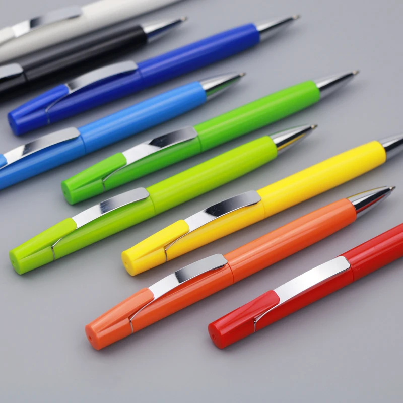 200 шт./лот 2017 Новый бизнес твист металлическая шариковая ручка с зажимом печать