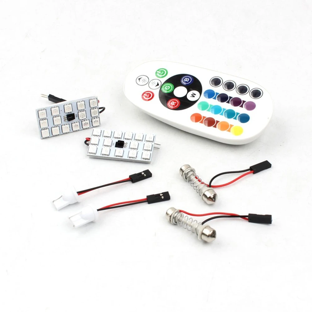 QCDIN светодиодный автомобильный светильник для чтения SMD 5050 DC 12V 2 76 W красочный с