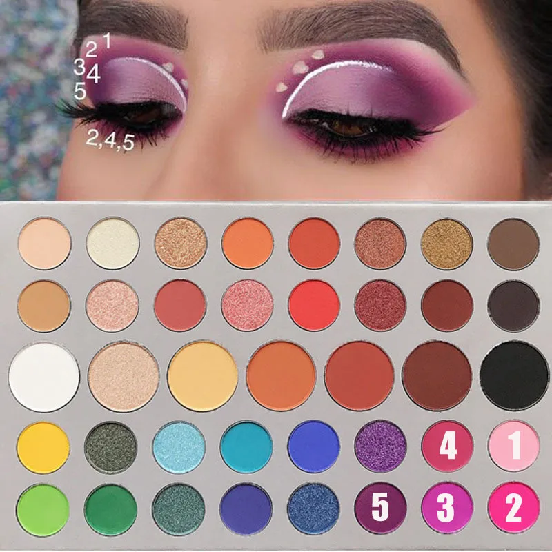 39 Colors Matte Glitter Eyeshadow Palette Shimmer Pigment brown rainbow Eye Shadow Cosmetic Maquillajes Para Mujer TSLM2