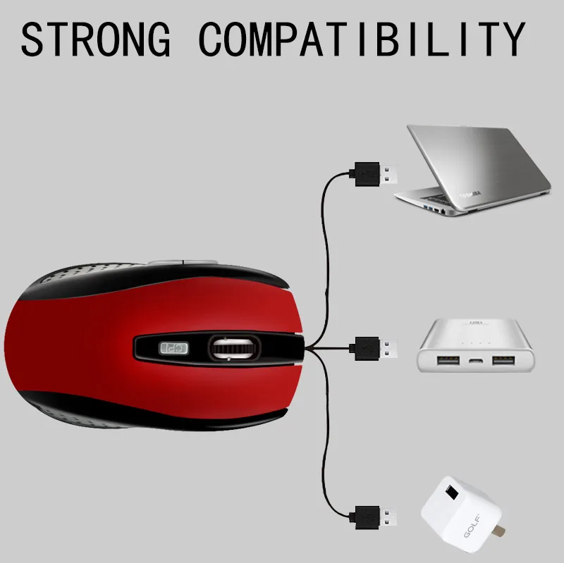 Беспроводная USB мышь со встроенной батареей и кабелем для зарядки|usb wireless mouse|wireless