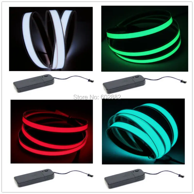 

Светодиодная лента, 1 метр EL strip, EL tape (доступно 7 цветов) + 3 в Cell Box Inverter