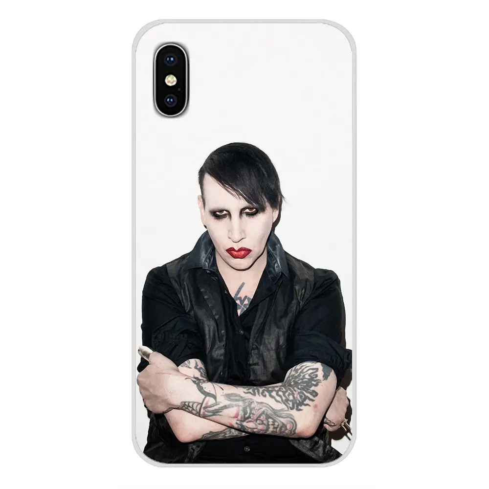Для Apple iPhone X XR XS MAX 4 4S 5 5S 5C SE 6 6S 7 8 Plus ipod touch прозрачный мягкий чехол Мэрилин Мэнсон