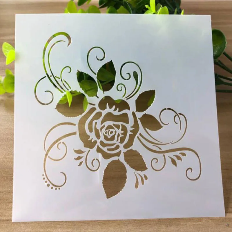 4pc Openwork Flower Stencil DIY Scrapbooking Album Decorative Accessories Template Drawing Stencils For Children | Канцтовары для