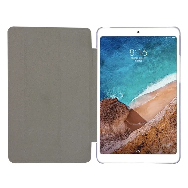 Прозрачный чехол из искусственной кожи и ТПУ для Xiaomi MiPad 4 Mi Pad4 8 0 2018 смарт-защитный