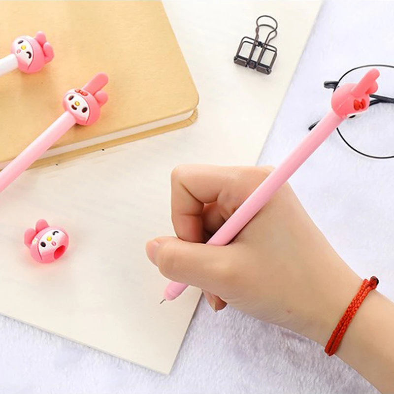 

20 Pcs Pink Rabbit Shape Gel Pen Cute Cartoon Animal Pens for Writing Stationery Office Supplies School Kid Prize Party Pens