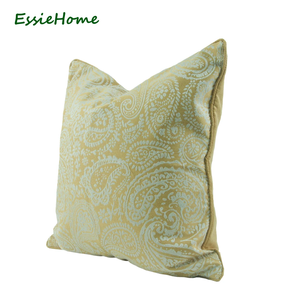 ESSIE HOME желтая наволочка для подушки Пейсли жаккардовая светло-желтая Подушка с