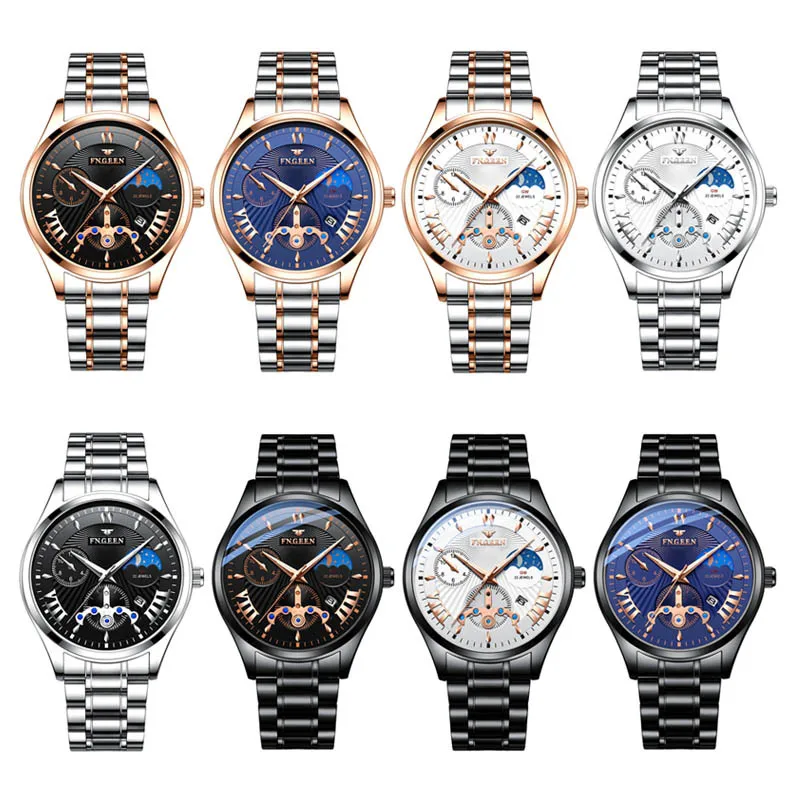 

Men Watch Non-Mechanical Steel Strip Quartz Watch Men's Waterproof Luminous Casual Watches Quartz Movement Tide Fashion Watches