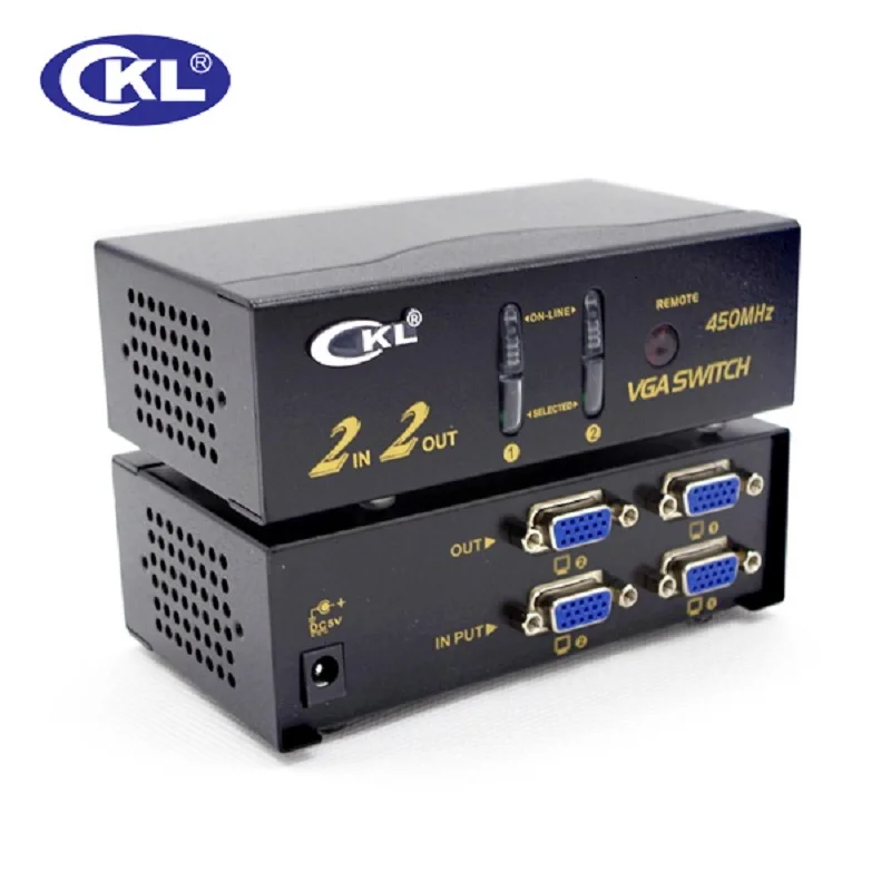 Сплиттер переключатель CKL 2x2 2x4 4x4 с аудио 2048*1536 450 МГц для монитора ПК проектора ТВ