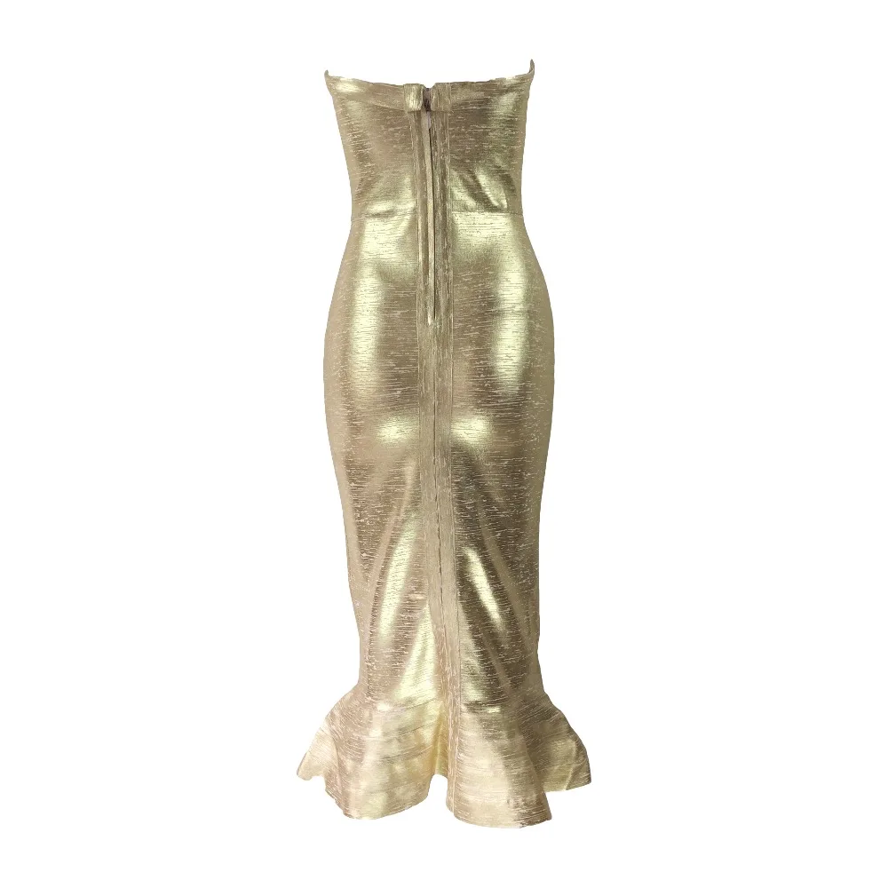 

Vestidos De Fiesta 2020 Women Dress Sexy Strapless Evening Party Dress Sleeveless Trumpet Bodycon Elegant Women Bandage Dress