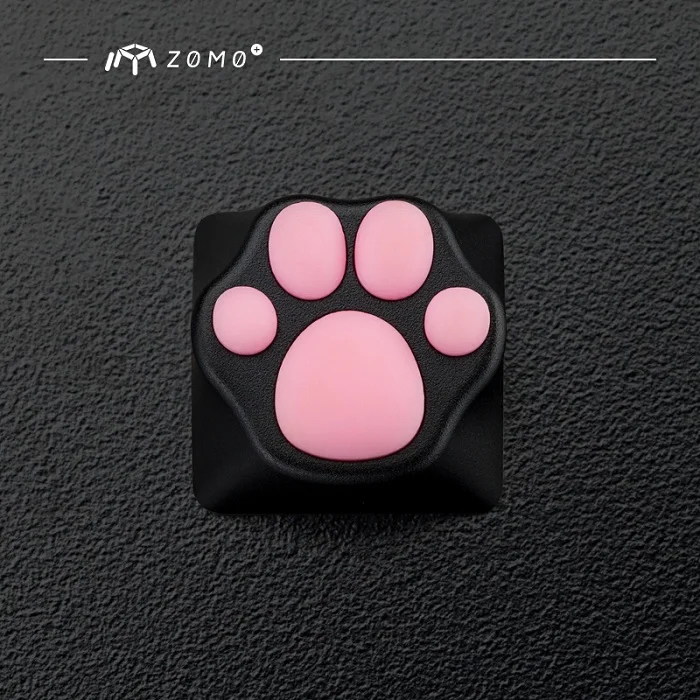 Alu Sili Black Pink Zomo алюминиевый и силиконовый Kitty Paw Artisan Keycap cat pad CNC анодированный алюминиевый корпус совместим с переключателями Cherry MX - Цвет: Alu Sili Black Pink