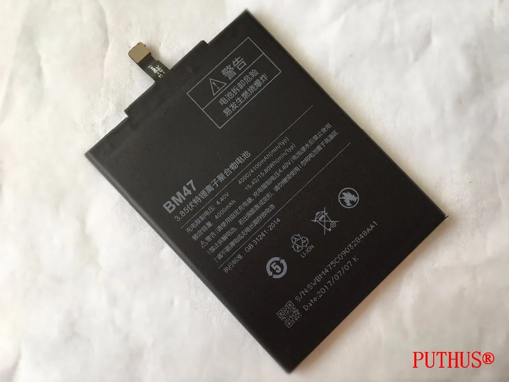 Аккумулятор BM47 4000 мАч для Xiaomi Redmi 3 S Redrice Hongmi 3X 4X Bateria Batery + Инструменты ремонта|battery