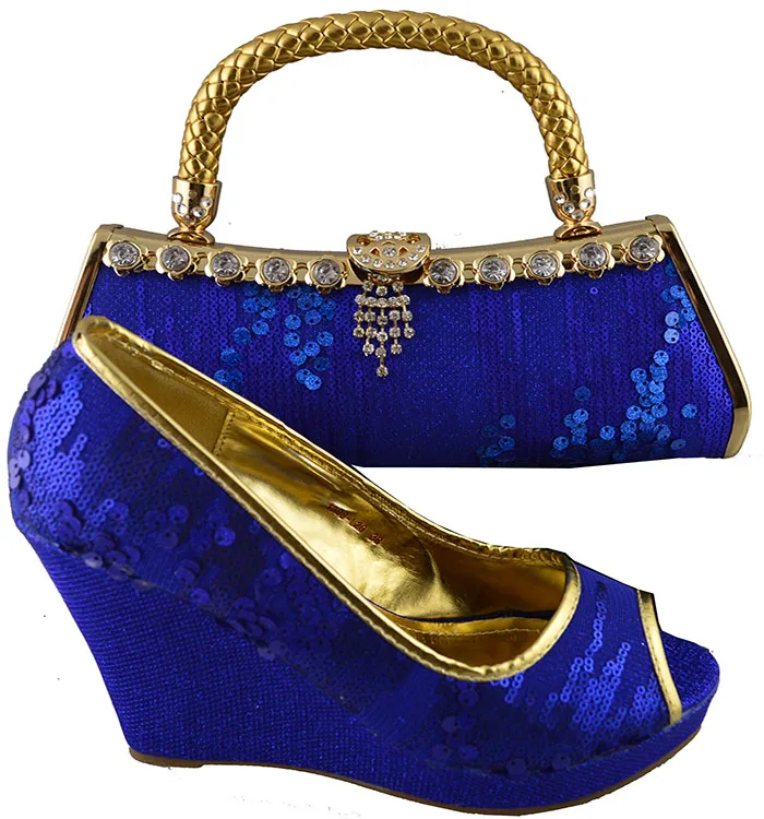 Бесплатная доставка Модный женский комплект из туфель и сумочки в итальянском