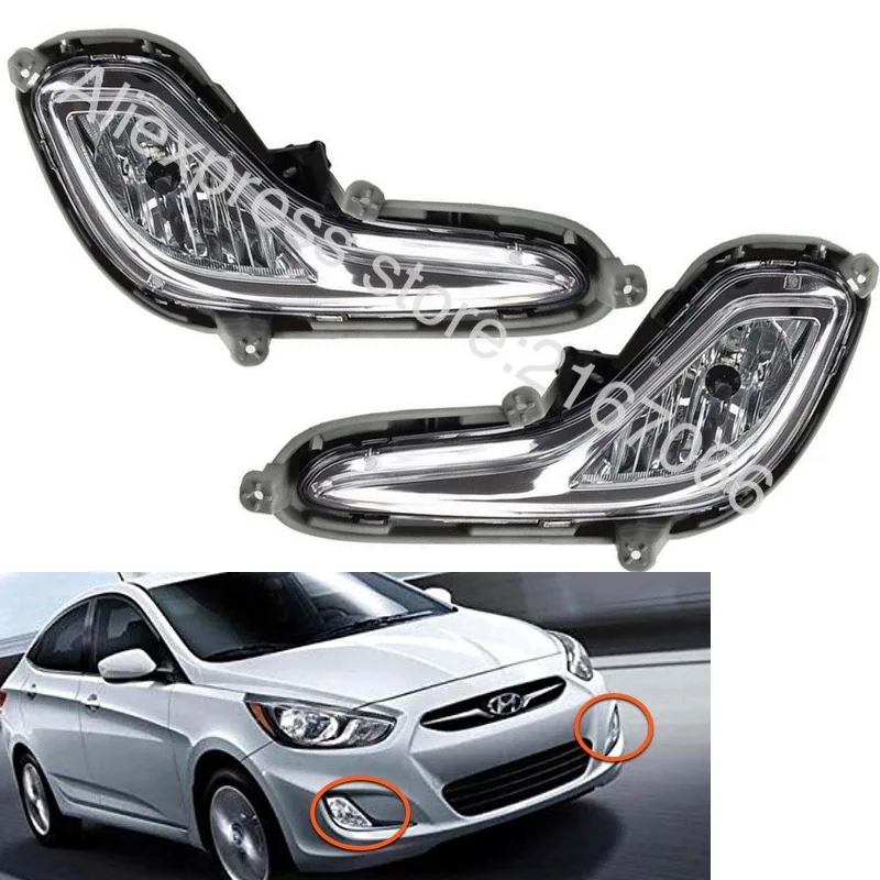Пара противотуманных фар для Hyundai SOLARIS 2010 2011 2012 2013 2014|fog light|fog lights for hyundailight |