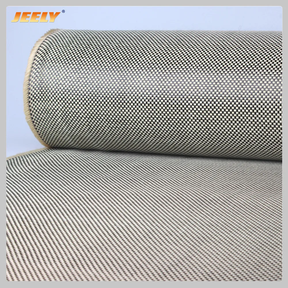 

Jeely Aramid 1670Dtex Carbon 3K Fiber Weave Fabric 200g/m2 Plain Cloth 1m Width