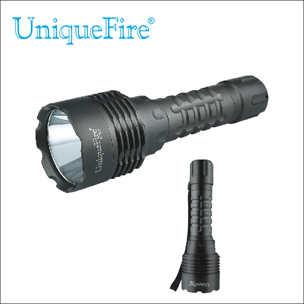 UniqurFire 1200LM UF-C108 U2 темно-серый светодиодный фонарик 5 режимов лампы закаленное стекло объектив факел Водонепроницаемый для 1*18650 батареи