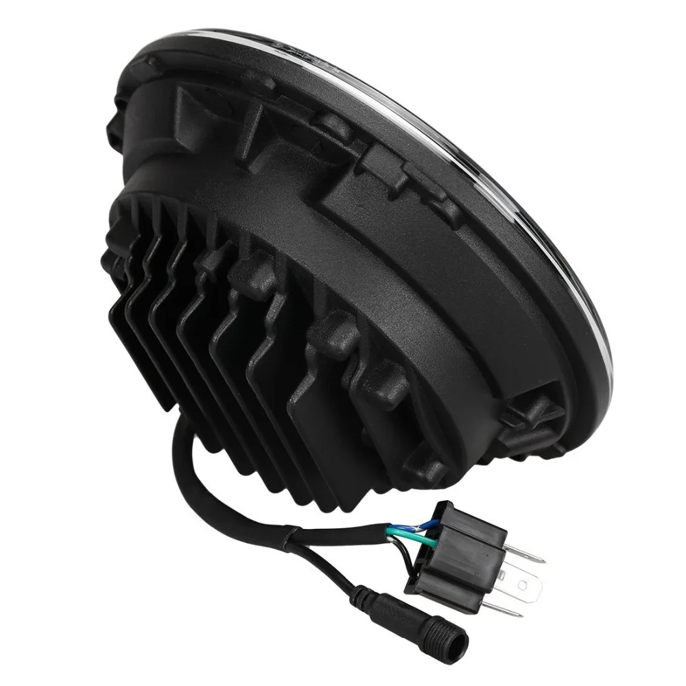 1 шт. RGB DRL Harley LED Halo Фары 7 дюймов с Bluetooth мобильное приложение пульт дистанционного