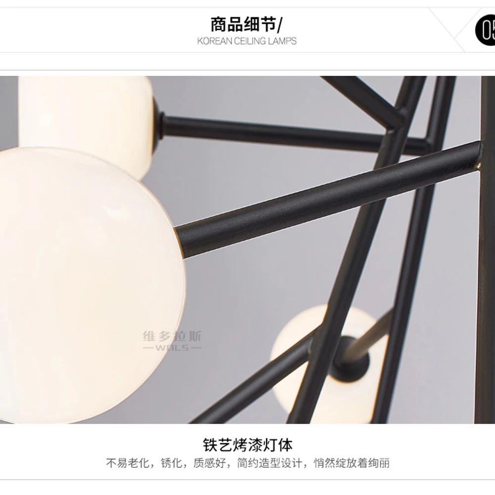 

Modern black chandeliers Large 18 heads lights indoor ceiling chandelier lights with white frosted glass shade lantern