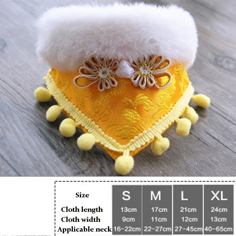 Yellow Шарф для домашних животных, аксессуары для ошейника питомца, слюнявчик, полотенце для собак, праздничное украшение, нагрудник для кошек - Цвет: Yellow