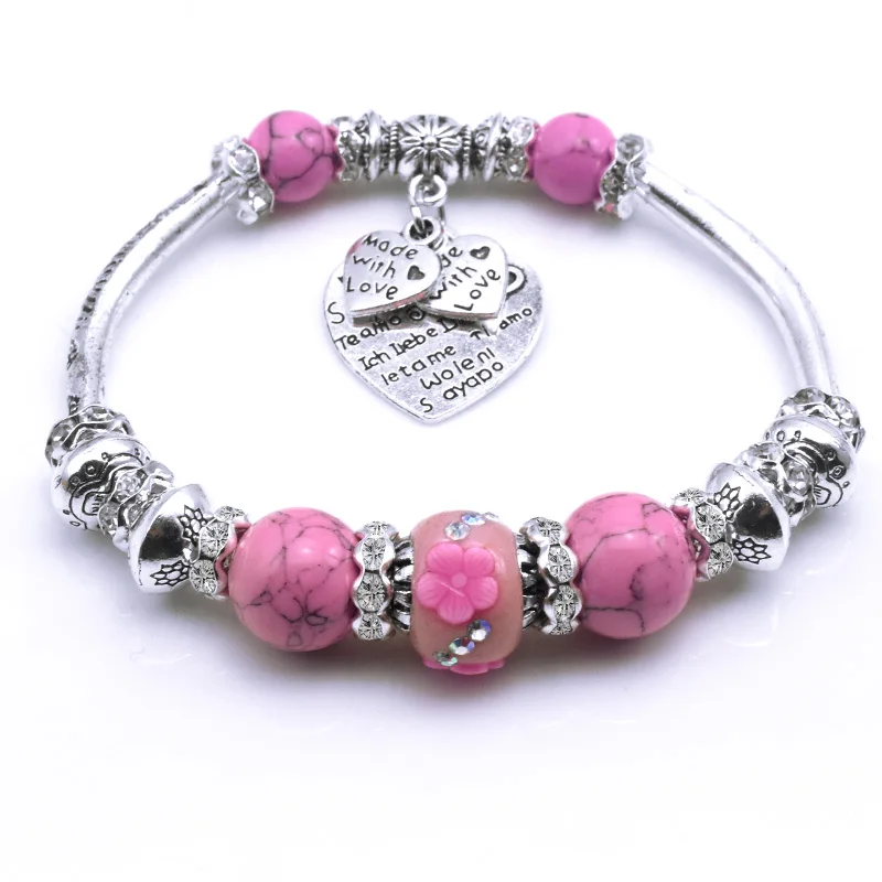 Браслет из бисера в форме сердца ретро-браслет Индонезии женский ювелирный