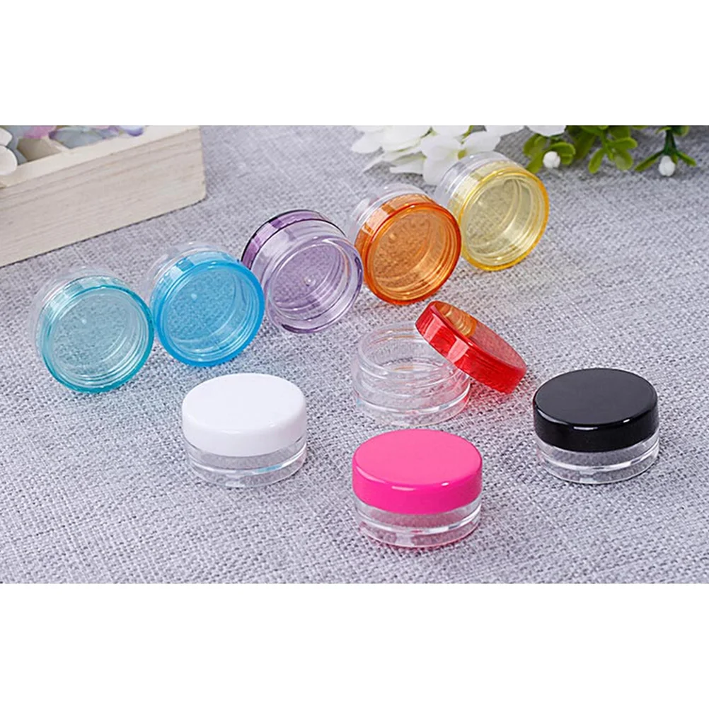 Transparent Plastic Cosmetic Empty Jar 10Pcs/Set 5g Nail Art Bead Storage Container Round Bottle Pot Box Makeup Tools | Красота и