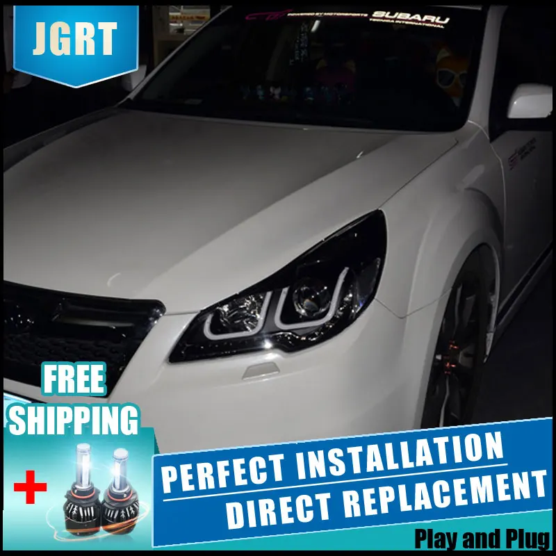 2 шт. светодиодный фары для Subaru Outback 2010-2013 Автомобильный свет двойной ксеноновые