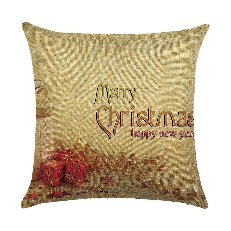 2017 Merry Christmas Cartoon Decoration Festival Pillow Case Gift Snowman Tree Bell Cushion Cover For Home Car Sofa | Дом и сад