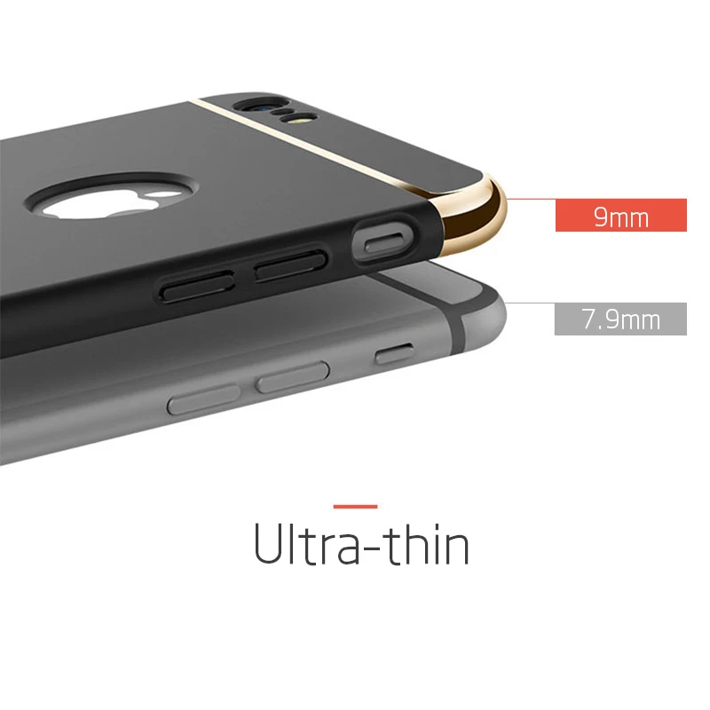 Для iPhone 6 6S Plus Чехол Жесткий PC 3в1 материал ультратонкий Бесплатная доставка
