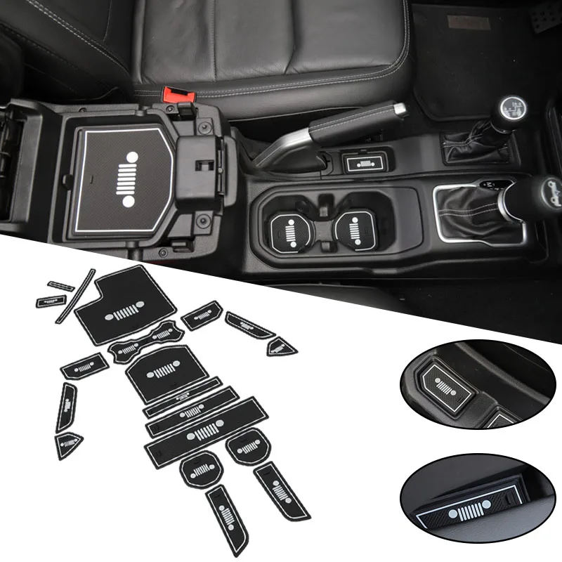 Для Jeep Wrangler JL 2018 Up Fit коврик для глушителя нескользящий внутренних ворот