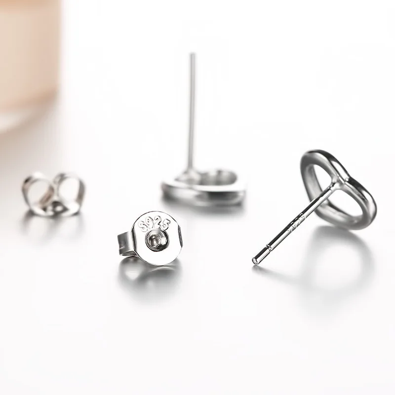

Hot Sell New Fashion Heart Design 925 Sterling Silver Stud Earrings for Women Girls Jewelry Gift Wholesale Drop Shipping Cheap