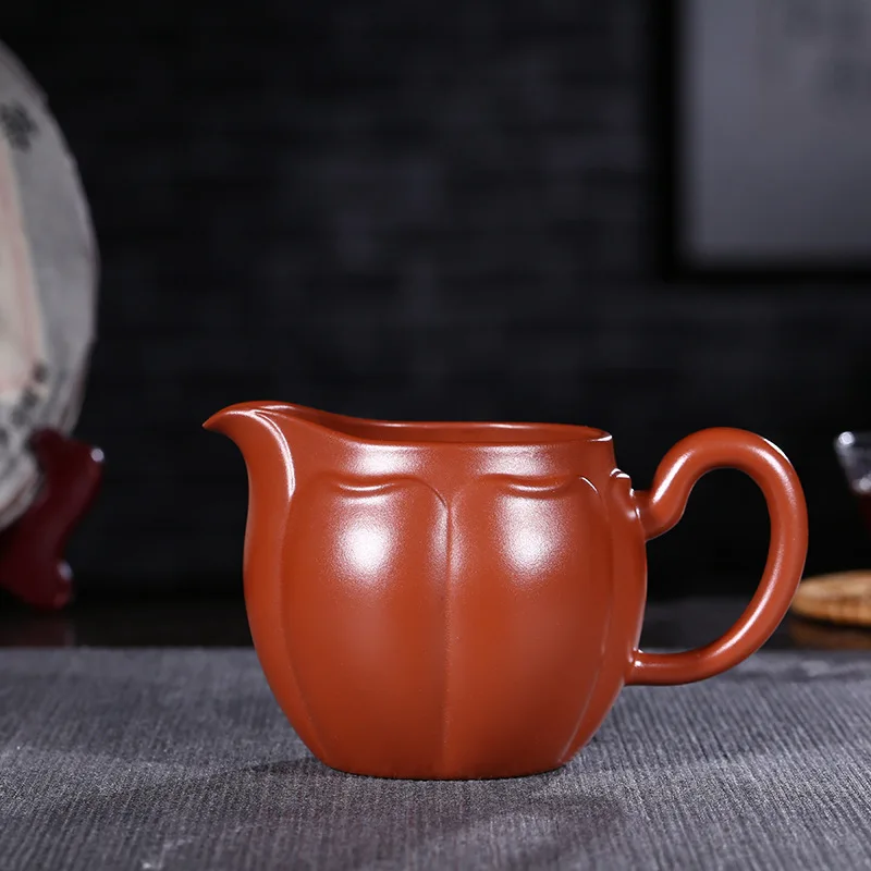 

Yixing Purple Sand Bottle Hand-made Raw Mine Zhuni Dahongpao Gongdao Cup Gongdao Pot Gongfu Teapot and Teaware