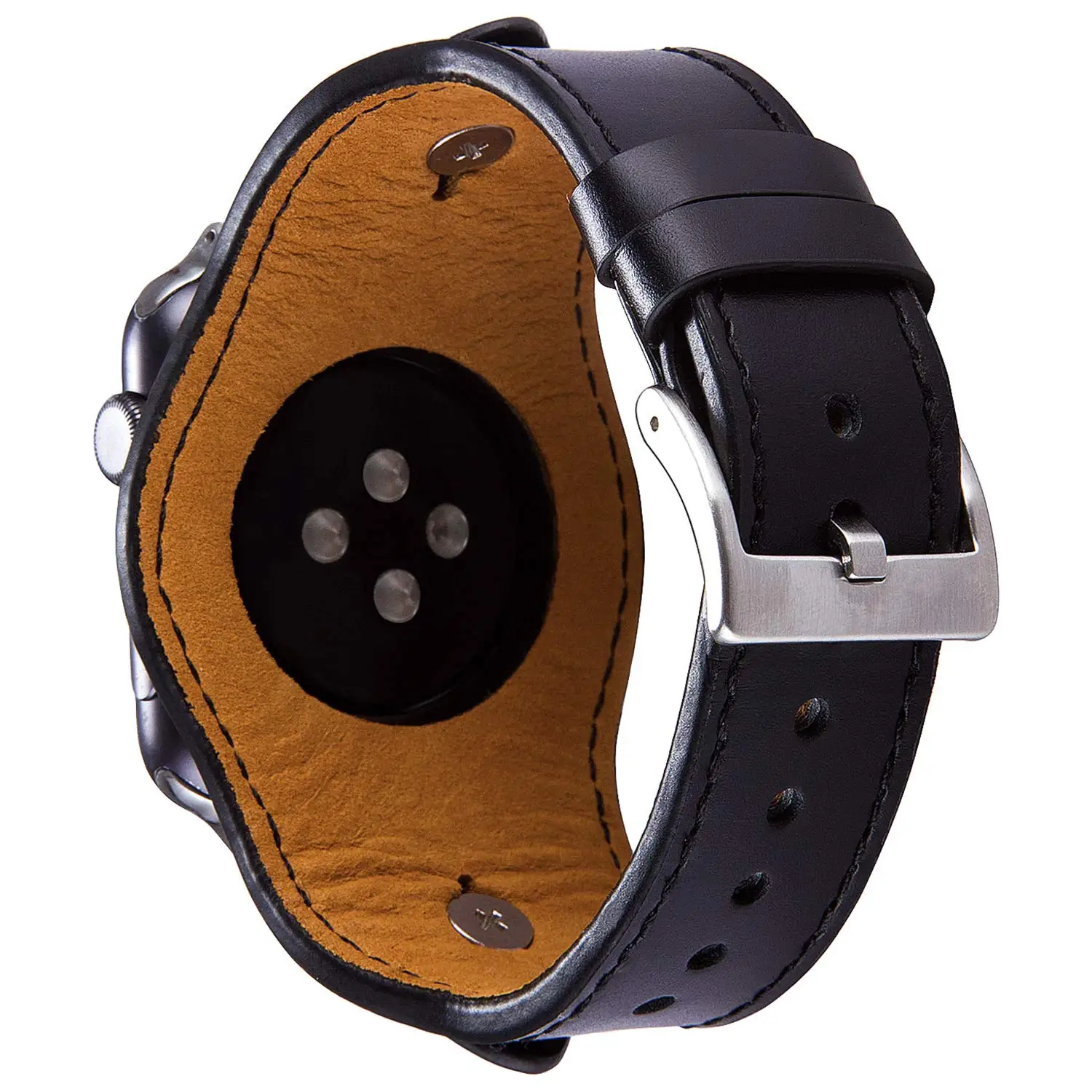 Браслеты-манжеты для Apple Watch 38 мм 42 мм 40 мм 44 мм Iwatch серии 5 4 3 2 1, кожаный браслет для мужчин и женщин