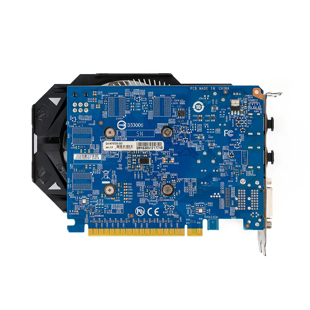 Gigabyte GV N75TD5 2GI оригинальные видеокарты 128 бит GTX 750 Ti 2G GDDR5 видеокарта 2 * DVI HDMI для Nvidia