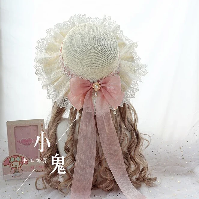 Kawaii Princess Mori Girl летние соломенные шляпы для женщин пляжная шляпа от солнца