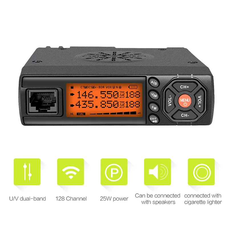 Портативная мини рация Zastone Z218 25 Вт УКВ 136 174 МГц UHF 400 470 мобильное радио