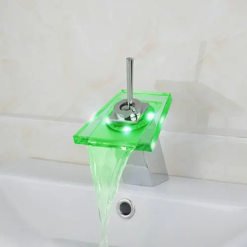 Кран для раковины YANKSMART светодиодный с одной ручкой хромированный 8007|faucet mixer|bathroom