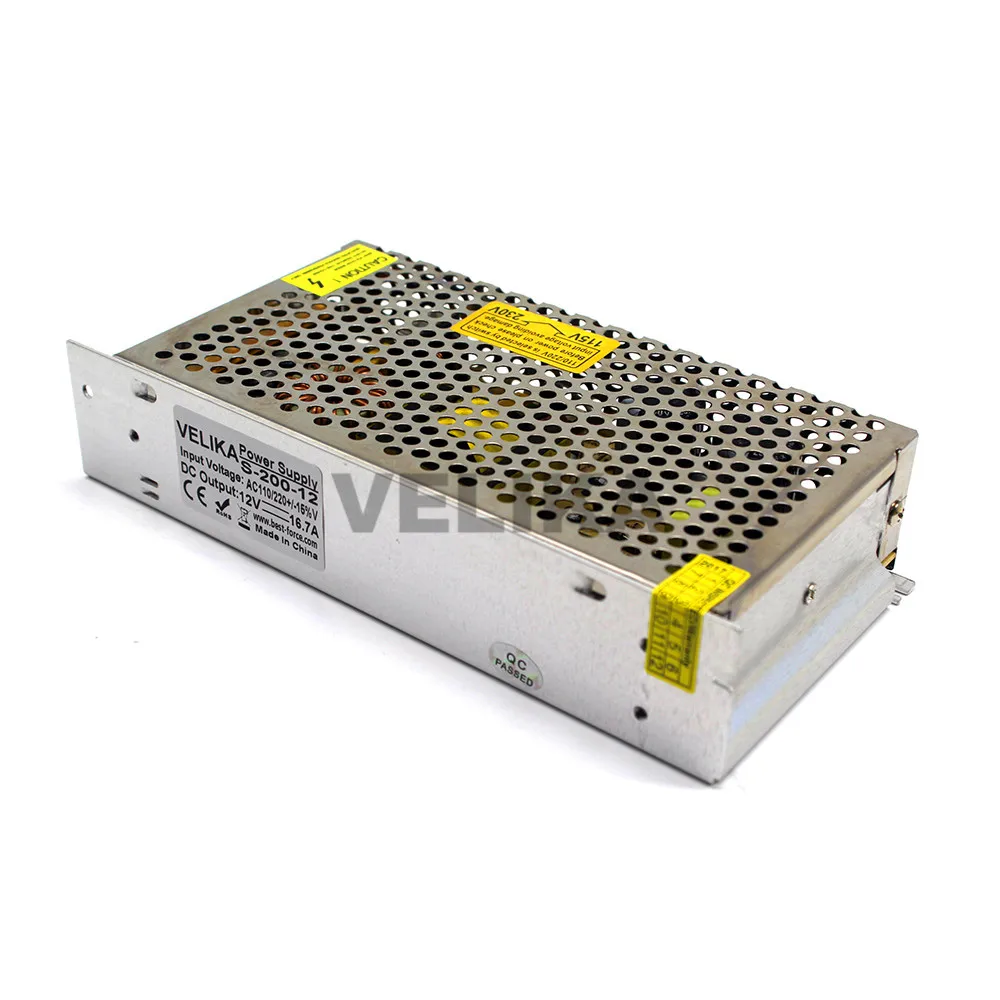 Новое поступление DC12V 16.7A 200 Вт импульсный источник питания 110 В 220 AC DC 12 SMPS для