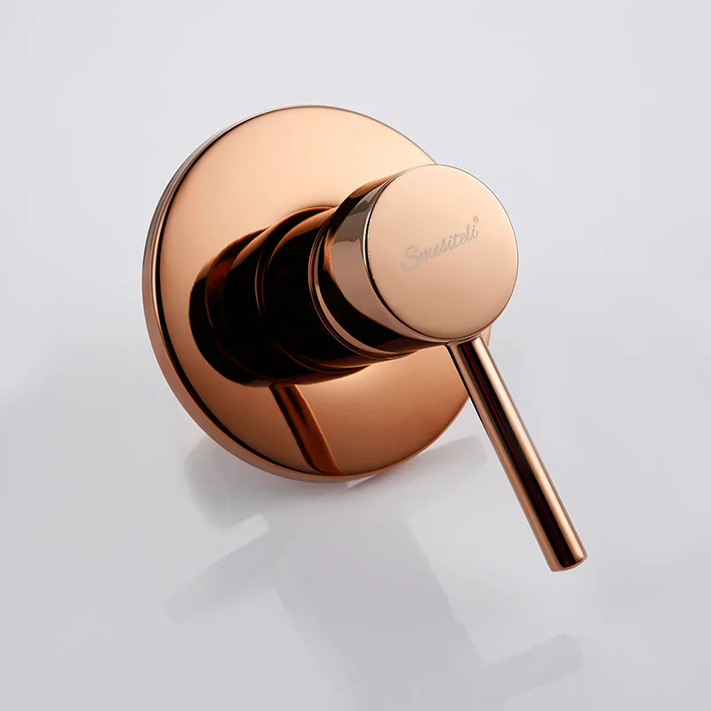 

Smesiteli Rose Gold Handheld Shower Head Hose Bracket Holder With Shower Valve Kit Solid Brass Polished Bathroom Shower Set